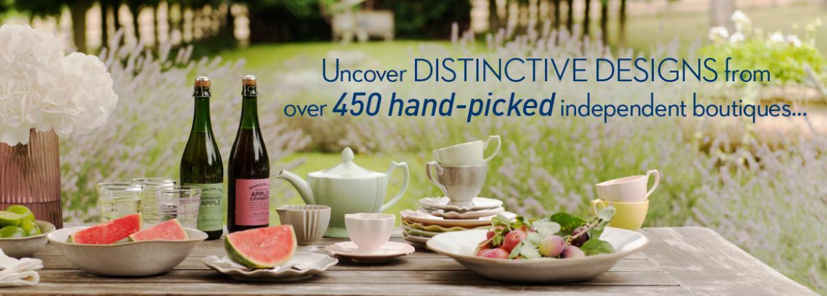 Discover DISTINCTIVE DESIGNS from 450 hand-picked independent boutiques